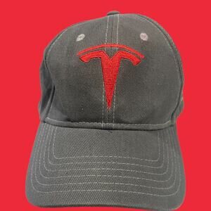 Tesla Drivers Group Embroidered Gray Adjustable Baseball Hat Cap